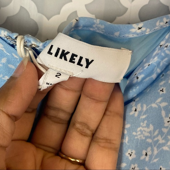 NWT Likely Floral Charlotte Ruffle Trim Mini Dress - Picture 8 of 11